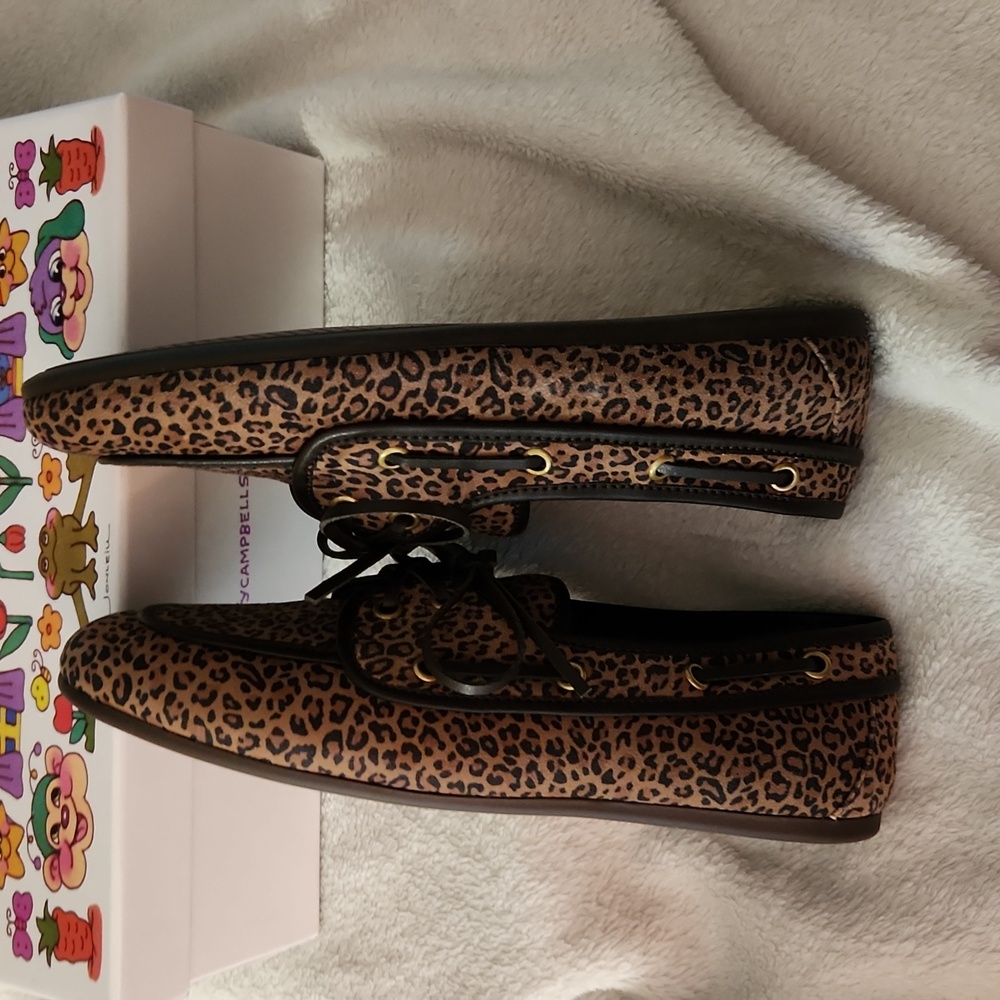 Nib Jeffrey Campbell Cheetah Print Boat Shoe Sz9 Women - Picture 5 of 7